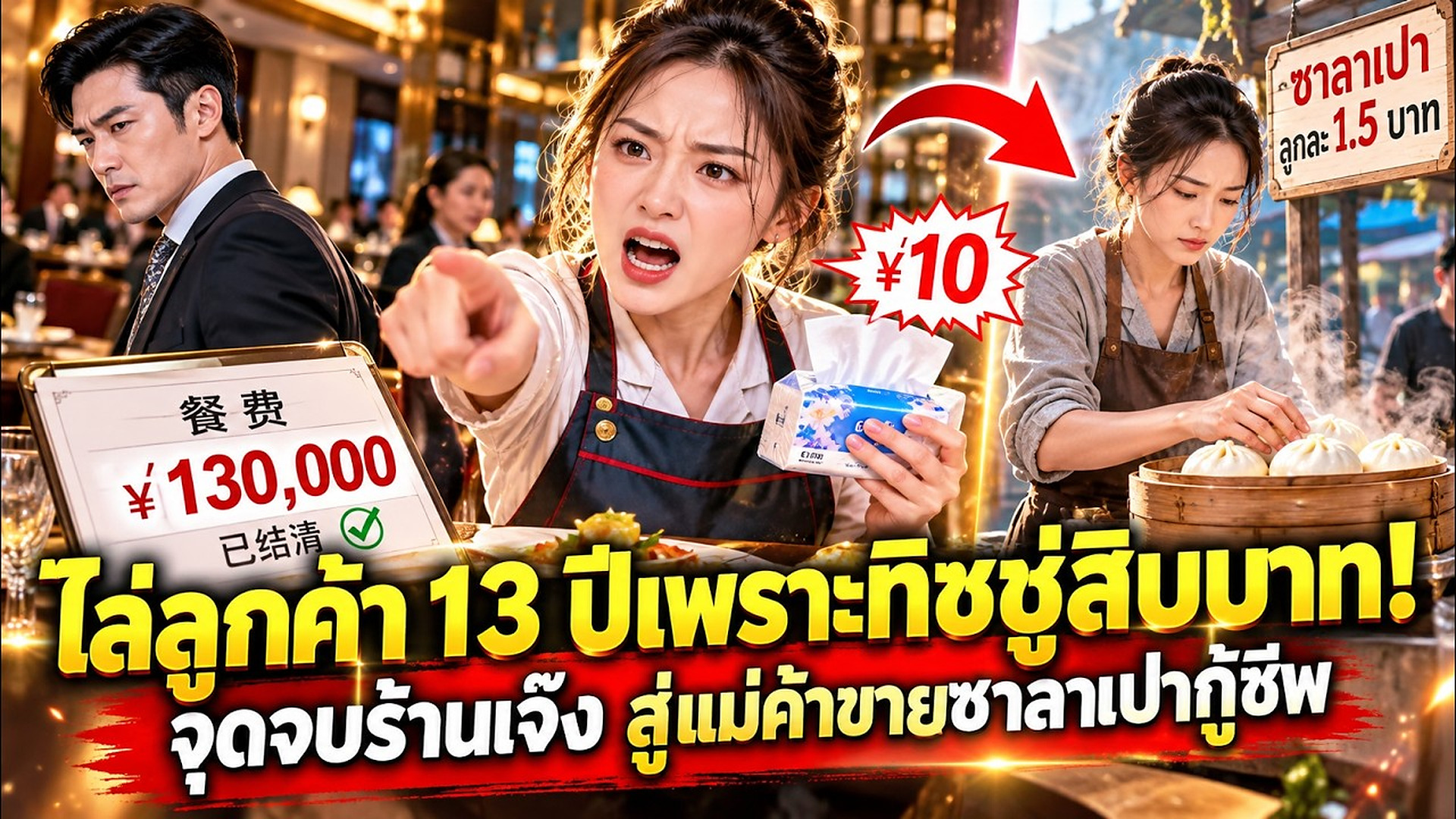 H131073เพราะทิชชู่แค่ 10 หยวน เธอเสียลูกค้า 13 ปี จนร้านดังพังทั้งชีวิต!